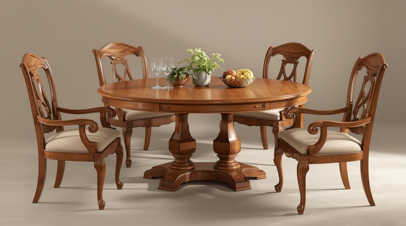 Handcrafted wooden dining table by Phythvrslyx