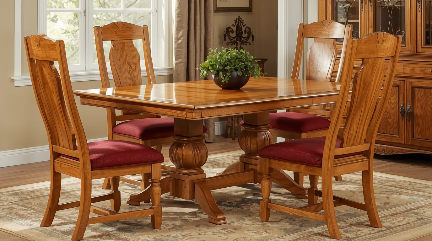 Handcrafted wooden dining table by Phythvrslyx